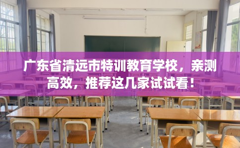 广东省清远市特训教育学校，亲测高效，推荐这几家试试看！