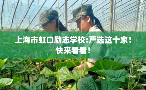上海市虹口励志学校:严选这十家!快来看看! 上海市虹口励志学校:严选这十家!快来看看!