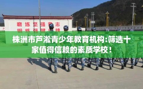 株洲市芦淞青少年教育机构:筛选十家值得信赖的素质学校！