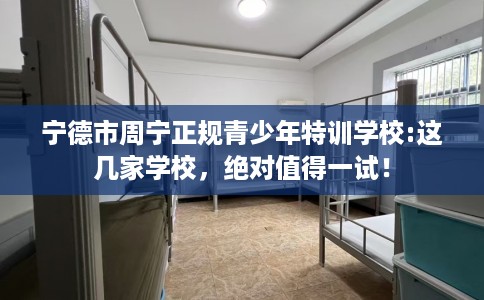 宁德市周宁正规青少年特训学校:这几家学校，绝对值得一试！