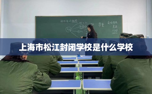 上海市松江封闭学校是什么学校