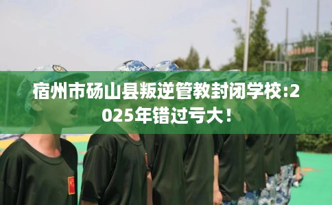 宿州市砀山县叛逆管教封闭学校:2025年错过亏大! 宿州市砀山县叛逆管教封闭学校:2025年错过亏大!