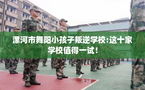 漯河市舞阳小孩子叛逆学校:这十家学校值得一试！