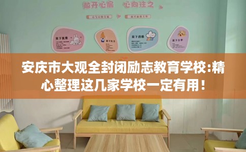 安庆市大观全封闭励志教育学校:精心整理这几家学校一定有用！