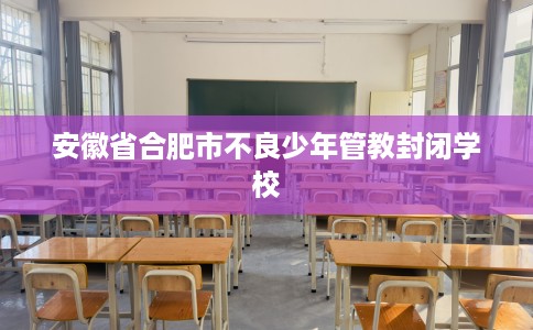 安徽省合肥市不良少年管教封闭学校