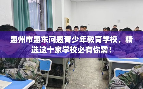 惠州市惠东问题青少年教育学校，精选这十家学校必有你需！