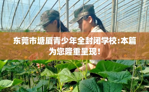 东莞市塘厦青少年全封闭学校:本篇为您隆重呈现! 东莞市塘厦青少年全封闭学校:本篇为您隆重呈现!