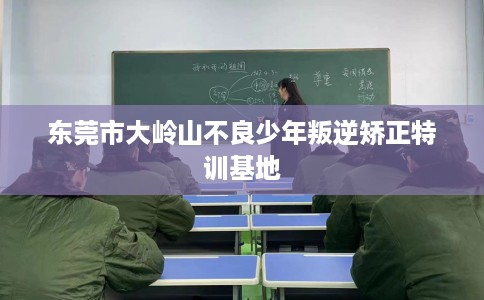 东莞市大岭山不良少年叛逆矫正特训基地