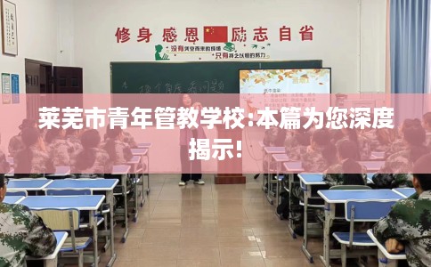 莱芜市青年管教学校:本篇为您深度揭示!