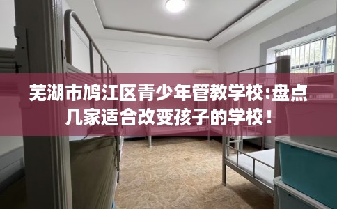 芜湖市鸠江区青少年管教学校:盘点几家适合改变孩子的学校！