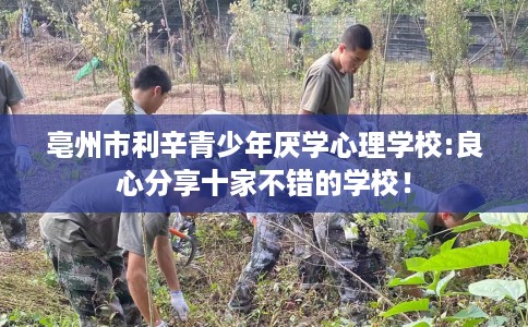 亳州市利辛青少年厌学心理学校:良心分享十家不错的学校！