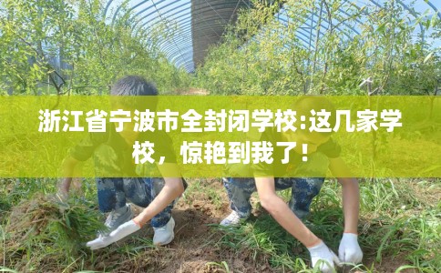 浙江省宁波市全封闭学校:这几家学校，惊艳到我了！