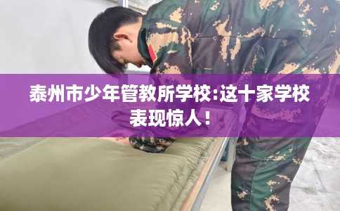 泰州市少年管教所学校:这十家学校表现惊人！