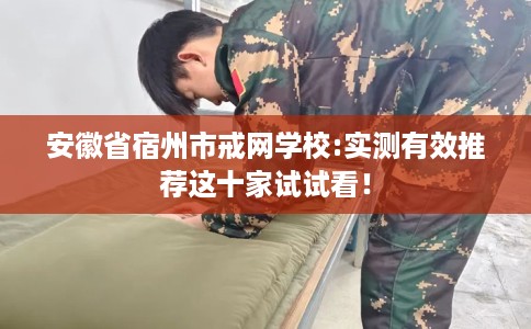 安徽省宿州市戒网学校:实测有效推荐这十家试试看！