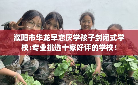 濮阳市华龙早恋厌学孩子封闭式学校:专业挑选十家好评的学校！