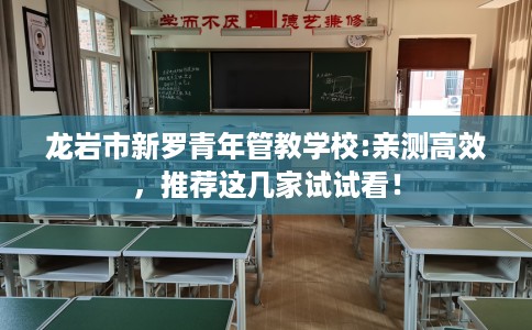 龙岩市新罗青年管教学校:亲测高效，推荐这几家试试看！