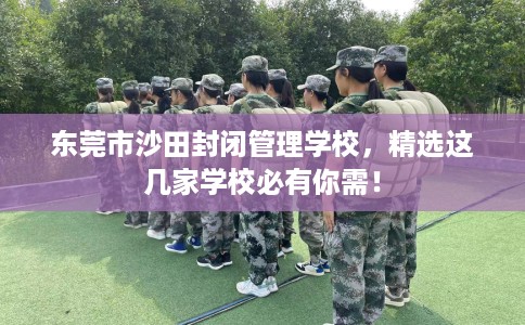 东莞市沙田封闭管理学校，精选这几家学校必有你需！