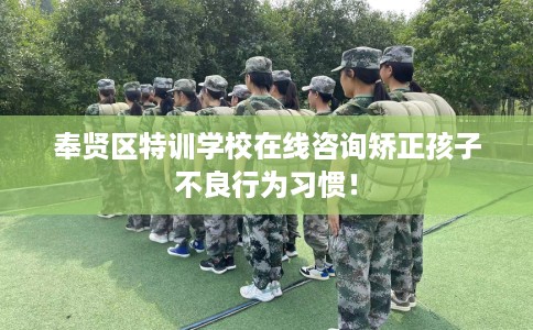 奉贤区特训学校在线咨询矫正孩子不良行为习惯！