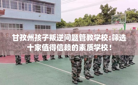 甘孜州孩子叛逆问题管教学校:筛选十家值得信赖的素质学校！