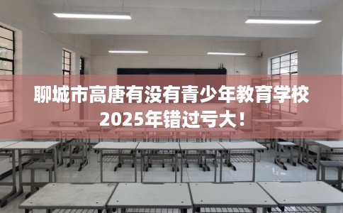 聊城市高唐有没有青少年教育学校2025年错过亏大! 聊城市高唐有没有青少年教育学校2025年错过亏大!