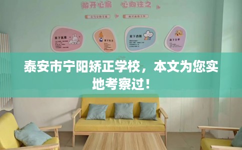 泰安市宁阳矫正学校，本文为您实地考察过！