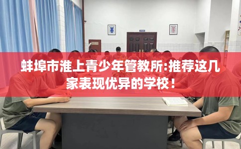 蚌埠市淮上青少年管教所:推荐这几家表现优异的学校！