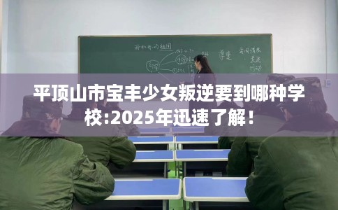 平顶山市宝丰少女叛逆要到哪种学校:2025年迅速了解！
