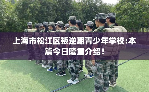 上海市松江区叛逆期青少年学校:本篇今日隆重介绍! 上海市松江区叛逆期青少年学校:本篇今日隆重介绍!