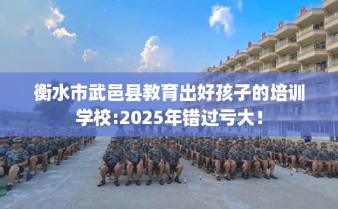 衡水市武邑县教育出好孩子的培训学校:2025年错过亏大! 衡水市武邑县教育出好孩子的培训学校:2025年错过亏大!