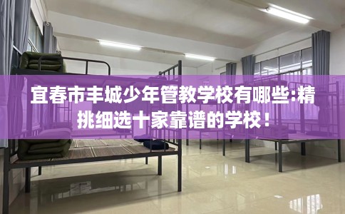 宜春市丰城少年管教学校有哪些:精挑细选十家靠谱的学校！