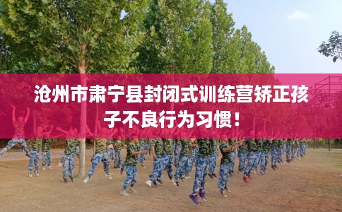 沧州市肃宁县封闭式训练营矫正孩子不良行为习惯！