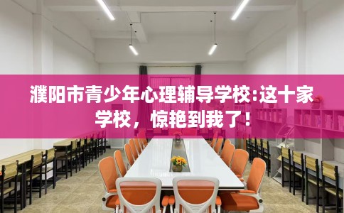 濮阳市青少年心理辅导学校:这十家学校，惊艳到我了！