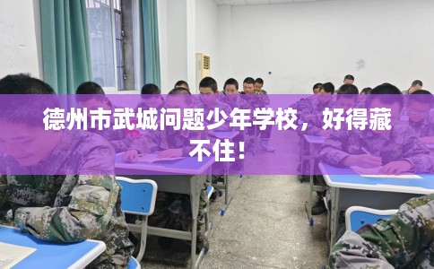德州市武城问题少年学校，好得藏不住！