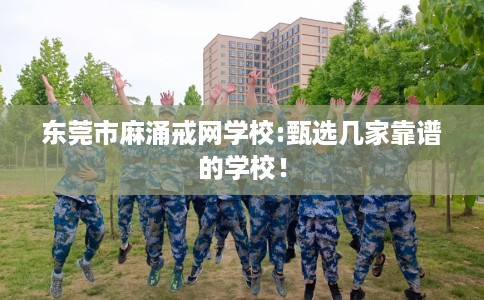 东莞市麻涌戒网学校:甄选几家靠谱的学校！