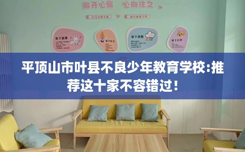 平顶山市叶县不良少年教育学校:推荐这十家不容错过！
