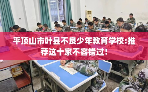 平顶山市叶县不良少年教育学校:推荐这十家不容错过！