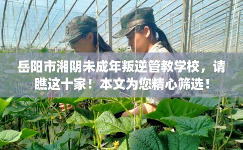 岳阳市湘阴未成年叛逆管教学校,请瞧这十家!本文为您精心筛选! 岳阳市湘阴未成年叛逆管教学校,请瞧这十家!本文为您精心筛选!
