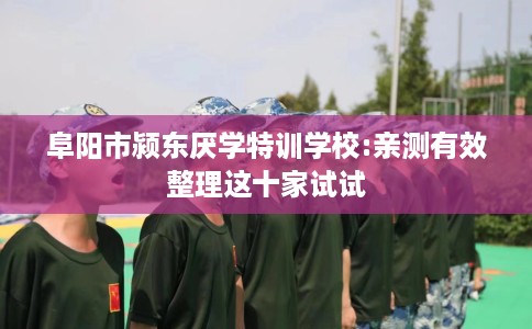 阜阳市颍东厌学特训学校:亲测有效整理这十家试试