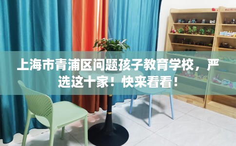 上海市青浦区问题孩子教育学校，严选这十家！快来看看！