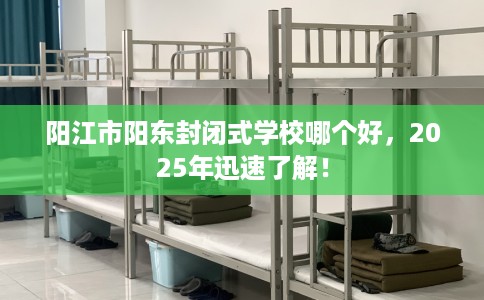 阳江市阳东封闭式学校哪个好，2025年迅速了解！