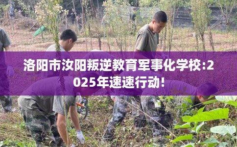 洛阳市汝阳叛逆教育军事化学校:2025年速速行动!