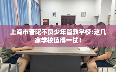 上海市普陀不良少年管教学校:这几家学校值得一试！