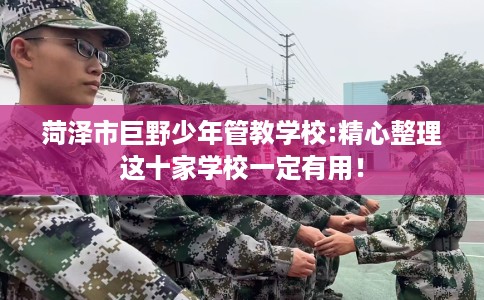 菏泽市巨野少年管教学校:精心整理这十家学校一定有用！