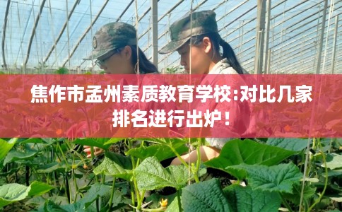 焦作市孟州素质教育学校:对比几家排名进行出炉! 焦作市孟州素质教育学校:对比几家排名进行出炉!