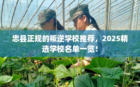 忠县正规的叛逆学校推荐,2025精选学校名单一览! 忠县正规的叛逆学校推荐,2025精选学校名单一览!