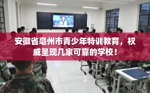 安徽省亳州市青少年特训教育，权威呈现几家可靠的学校！